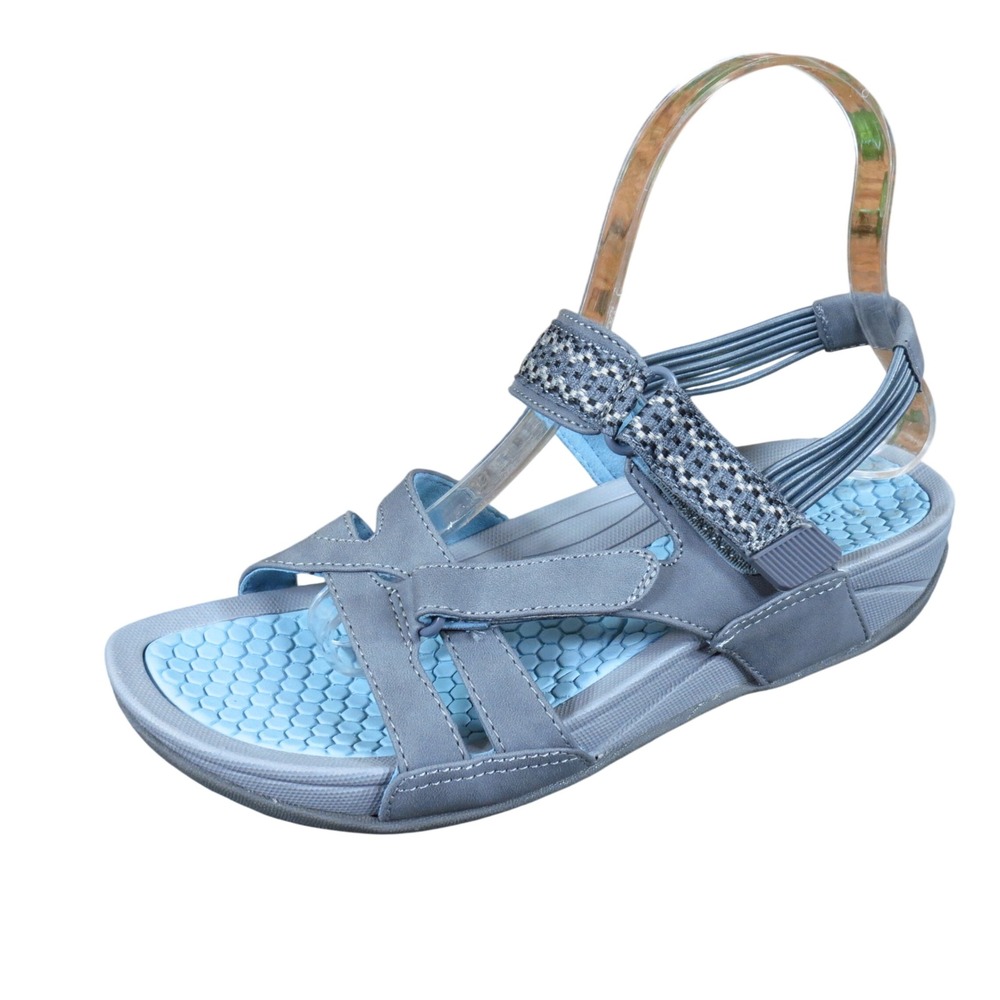 Baretraps Dalton Women Strappy Sport Sandals Size 7M Walking Blue Gray BTS18